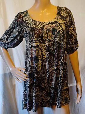 Pookie & Sebastian | Kaleidoscope Print Top | Medium | Like New